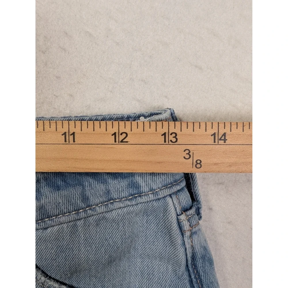 Hollister Womens Jean Mini Skirt Sz 000 23 Raw Hem Light Wash Blue